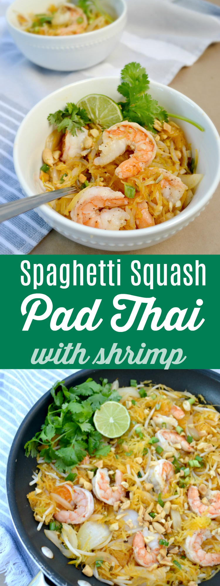 Spaghetti Squash Pad Thai With Shrimp - Blue Cheese Bungalow